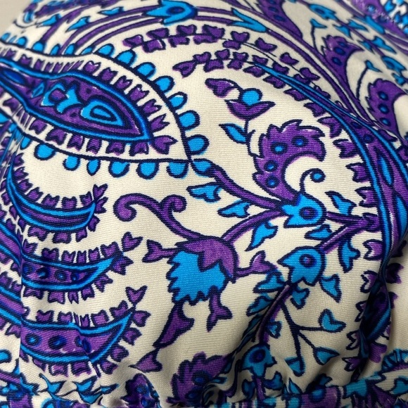 J. Crew, Plunge bikini top in purple paisley, XXL - Picture 2 of 6